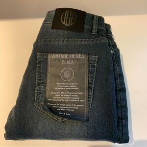 NWT Vintage Genes Black dark wash denim jeans men’s Sz 28